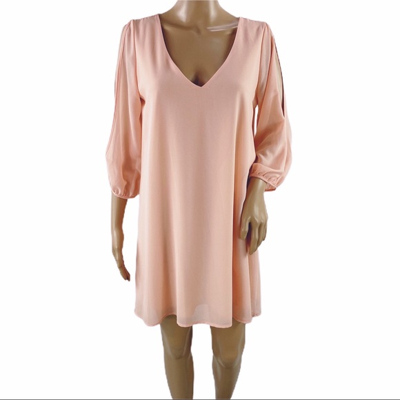 LULU’S Shifting Dears Blush Pink Dress - Picture 2 of 6